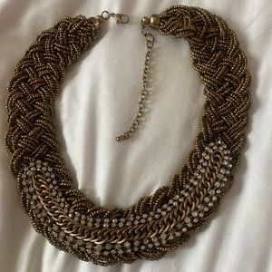 Faux Gold beaded choker
